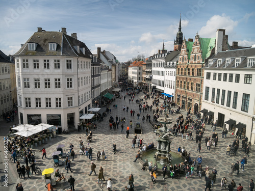 Photo Amagertorv - central square in Copenhagen, Denmark