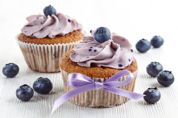 Wall Mural - blueberry cupcakes