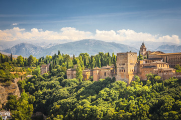 Ancient arabic fortress of Alhambra, Granada, Spain