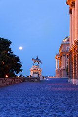 Wall Mural - Monument of horseman near Buda Castle in Budapest