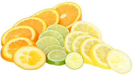 Sticker - Fresh orange,lime and lemon cut