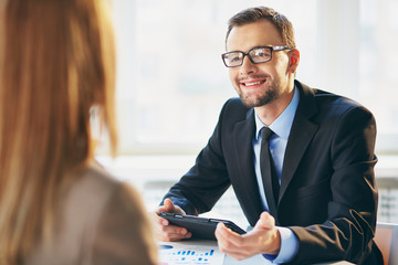 Canvas Print - Business conversation