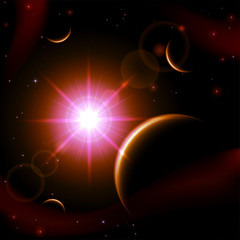 Wall Mural - eclipse background