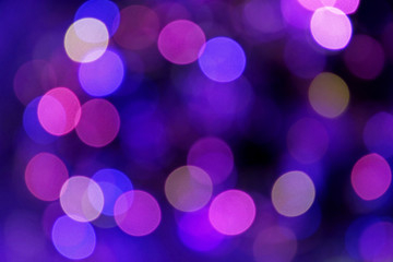 Festive blue and purple background with boke