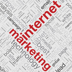 Wall Mural - internet marketing concept in word tag cloud vector illustration