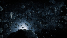 Meteorites Flying Through Space