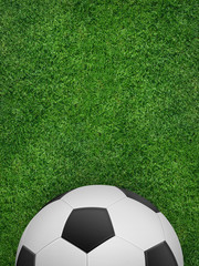 Obraz na płótnie piłka nożna trawa tło