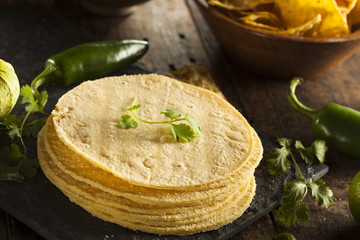 Wall Mural - Stack of Homemade Corn Tortillas