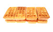 Pastry Viennese wafers isolated on the white background.