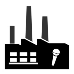 Sticker - Microphone dans une usine