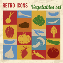 Vegetables Icons Set