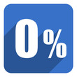 zero percent flat icon