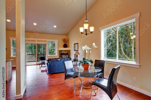 House With Vaulted Ceiling Open Floor Plan Buy This Stock Photo