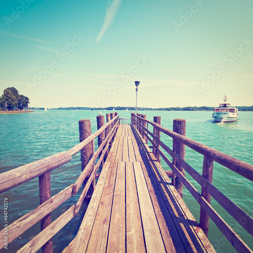 Board z aluminiowym obramowaniem Jezioro