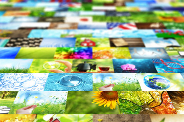 Wall Mural - Collage of images background