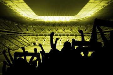 Poster - Silhouettes of football supporters