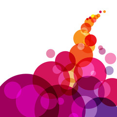 Canvas Print - colored splashes in abstract circles