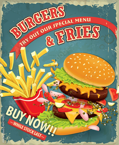 vintage-hamburgery-z-frytkami-ustawic-projekt-plakatu
