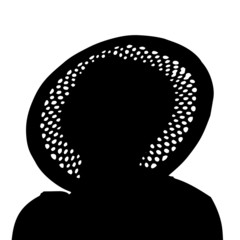 Wall Mural - Vector silhouette of a woman.