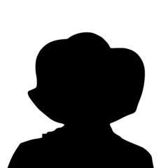 Wall Mural - Vector silhouette of a woman.