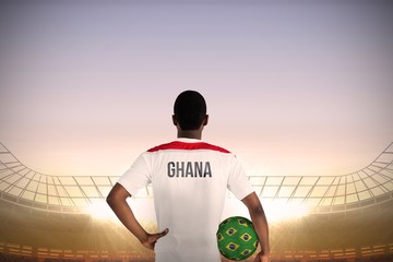 Sticker - Ghana football player holding ball