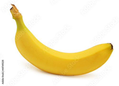 Fotografie, Tablou Banana isolated over white background