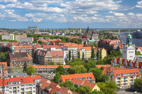 Naklejka samoprzylepna Szczecin - panorama