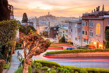 Famous Lombard Street In San Francisco