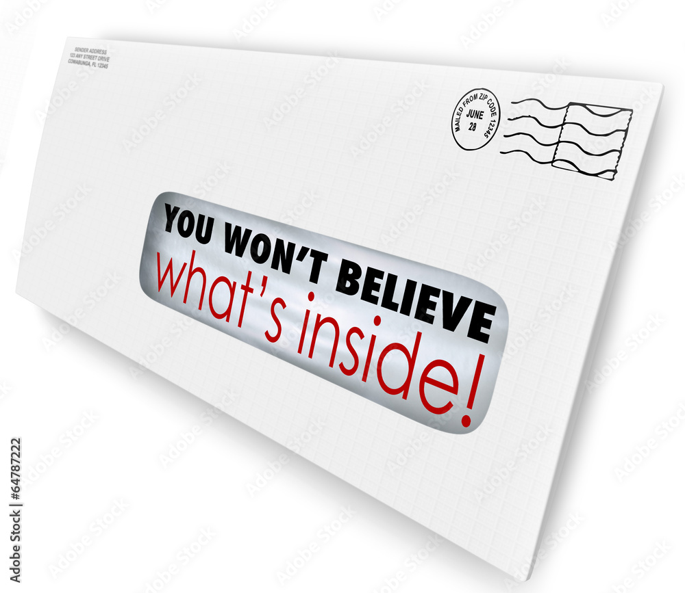 Envelope Special Delivery You Wont Believe Whats Inside Stock