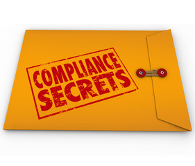 Wall Mural - Compliance Secrets Advice Following Rules Yellow Envelope
