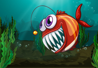 Poster - A big fish under the sea