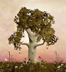Wall Mural - Enchanted nature series - Spring tree