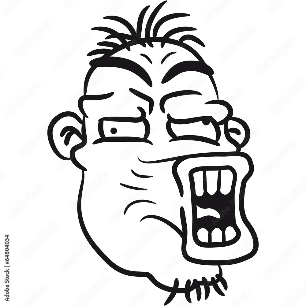 Verrückter Dummer Idiot Stock Illustration | Adobe Stock, image size:1000x1000