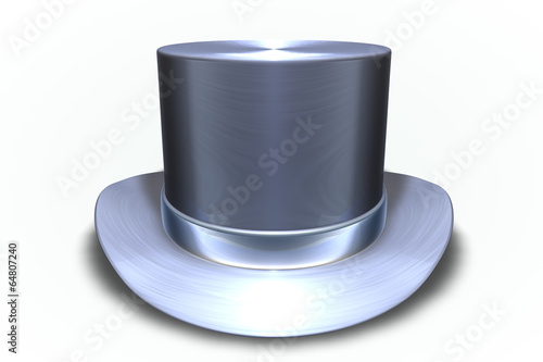 silver top hat