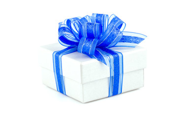 Gift box isolated white background