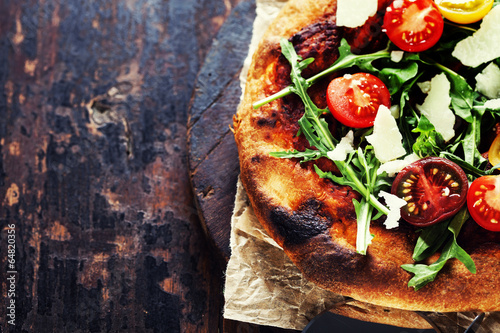 Plakat na papierze fotorealistycznym Pizza wegetariańska