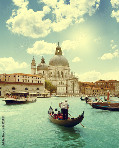 Tapeta ścienna Kanał grande i bazylika santa maria della salute, wenecja, włochy