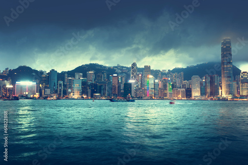 Board z aluminiowym obramowaniem Skyline z Hongkongu