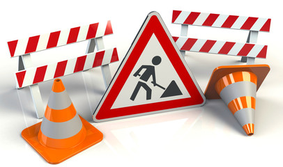 Wall Mural - Baustelle Schild Stop