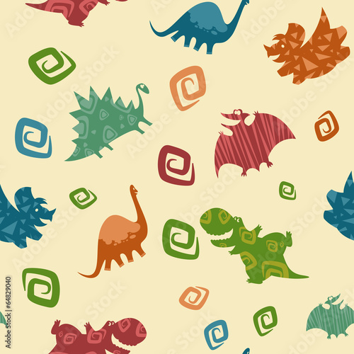 Stoffe zum Nähen Dino Baby Muster