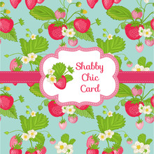 Beautiful Card - Strawberry Shabby Chic Theme