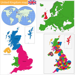 Wall Mural - United Kingdom map
