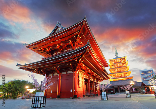 Tapeta ścienna Tokyo - sensoji - ji, świątynia w asakusa, japonia