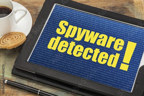 Cuadros en Lienzo spyware alert on digital tablet