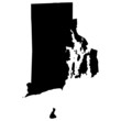High detailed vector map - Rhode Island.