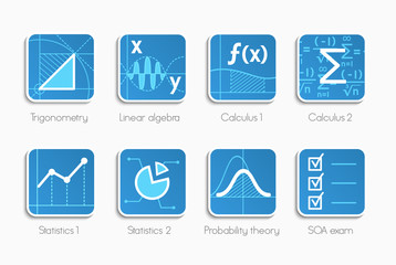 Set of math icons
