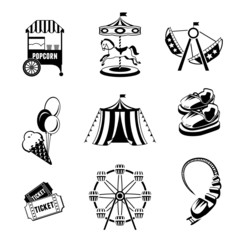 Sticker - amusement park elements