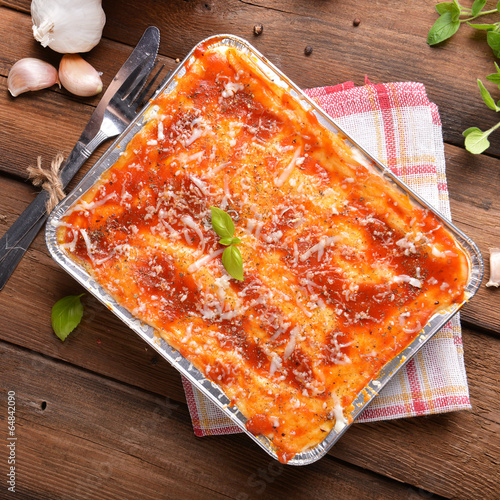 Fototapeta na szkło Lasagne bolońska