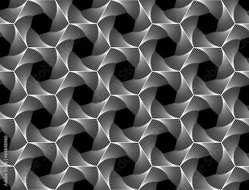 Board z aluminiowym obramowaniem Projekt bez szwu monochromatyczny wzór geometryczny sześciokąt