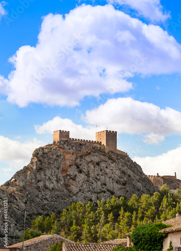 Naklejka samoprzylepna Sax castle, alicante province, spain
